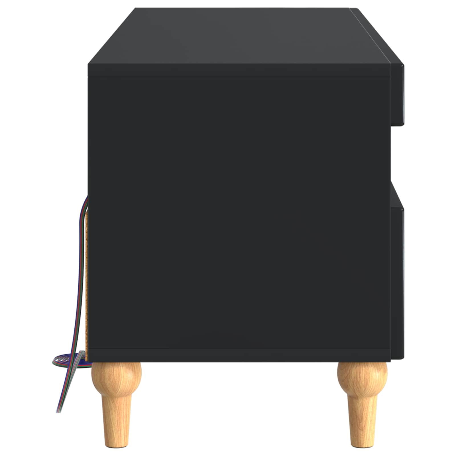 LED TV-kaappi Musta Tekninen puu - Image 5