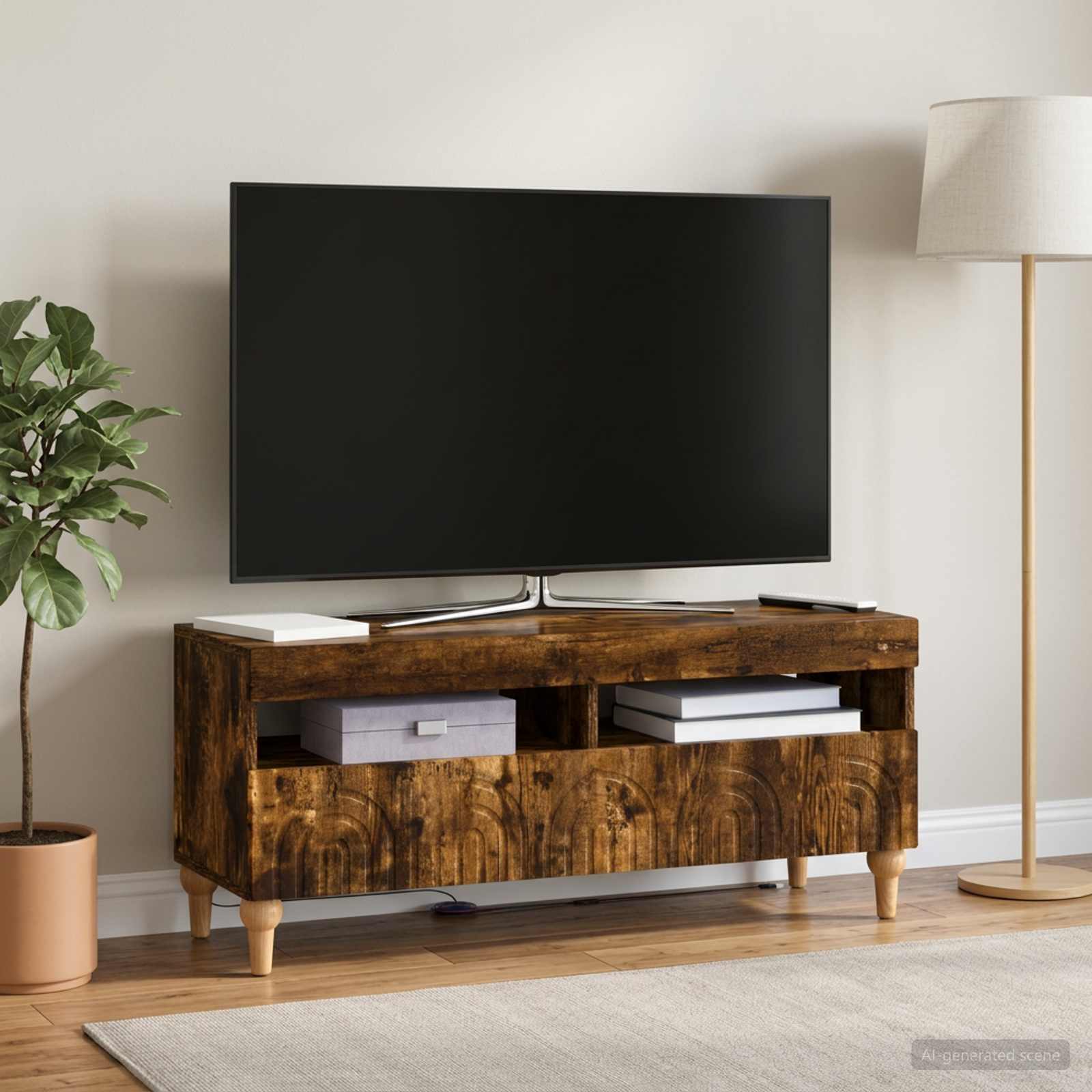 LED TV-kaappi Savutammi Tekninen puu