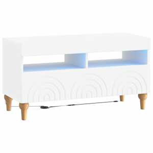 vidaXL LED TV kapp ALKMAAR 81 x 35 x 43 cm Valge Tehispuit