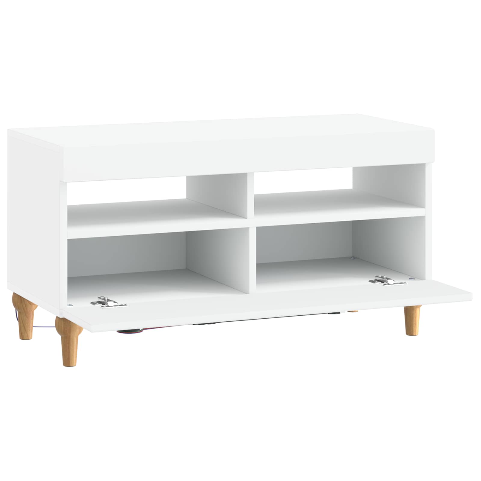 LED TV-kaappi valkoinen Tekninen puu - Image 3