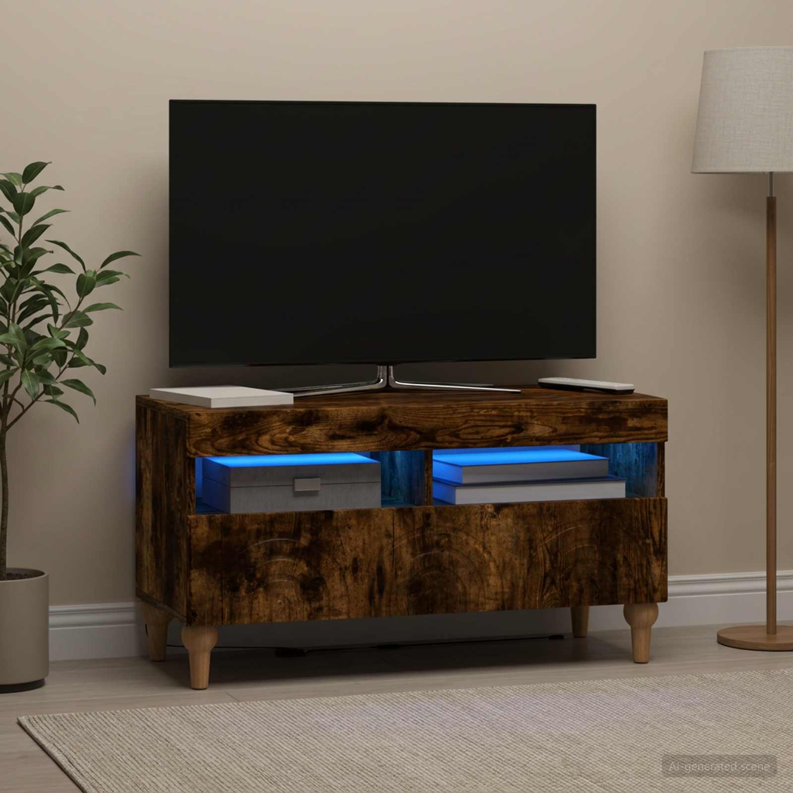 LED TV-kaappi Savutammi Tekninen puu