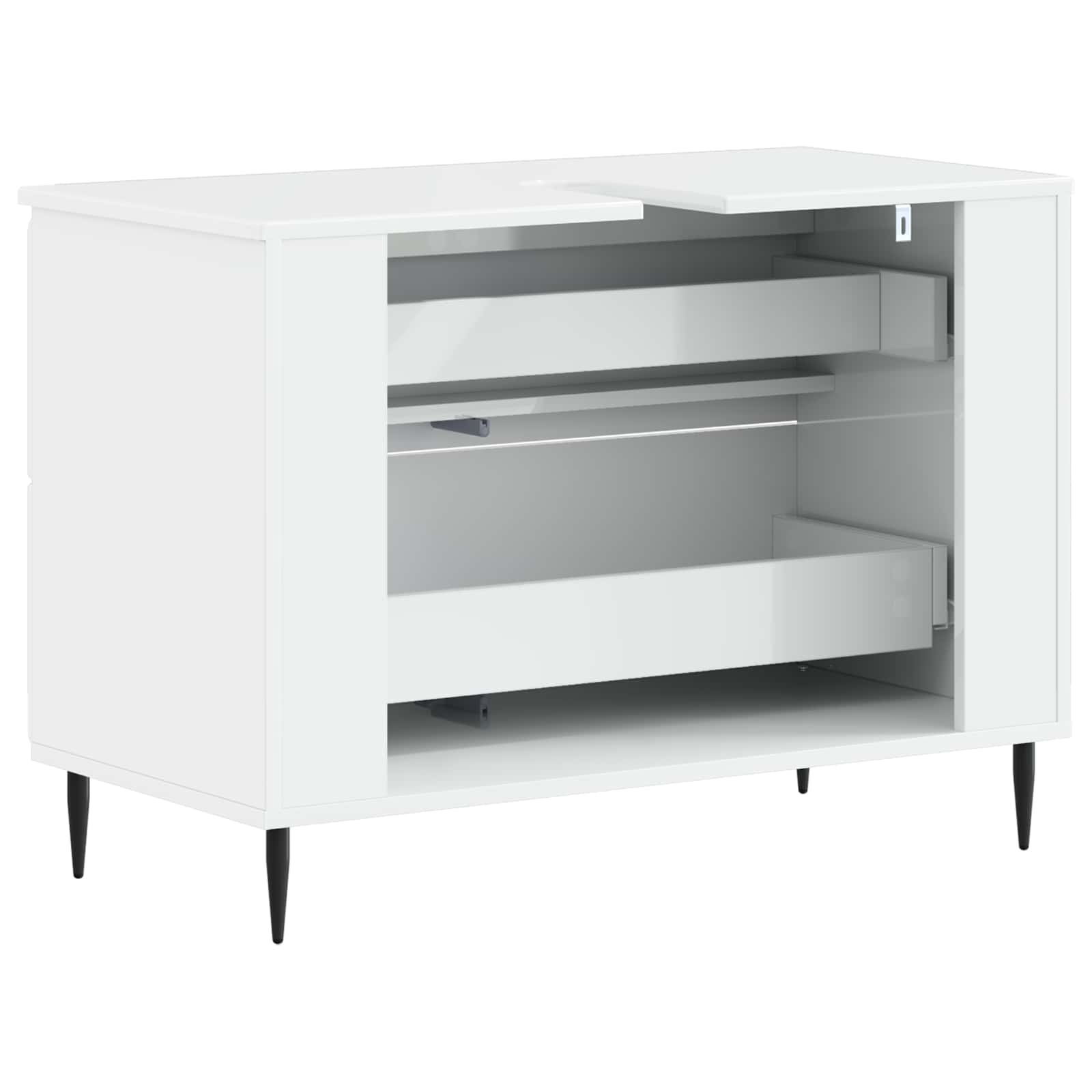 Kylpyhuoneen allaskaappi ZWOLLE Korkeakiiltoinen valkoinen - Image 5