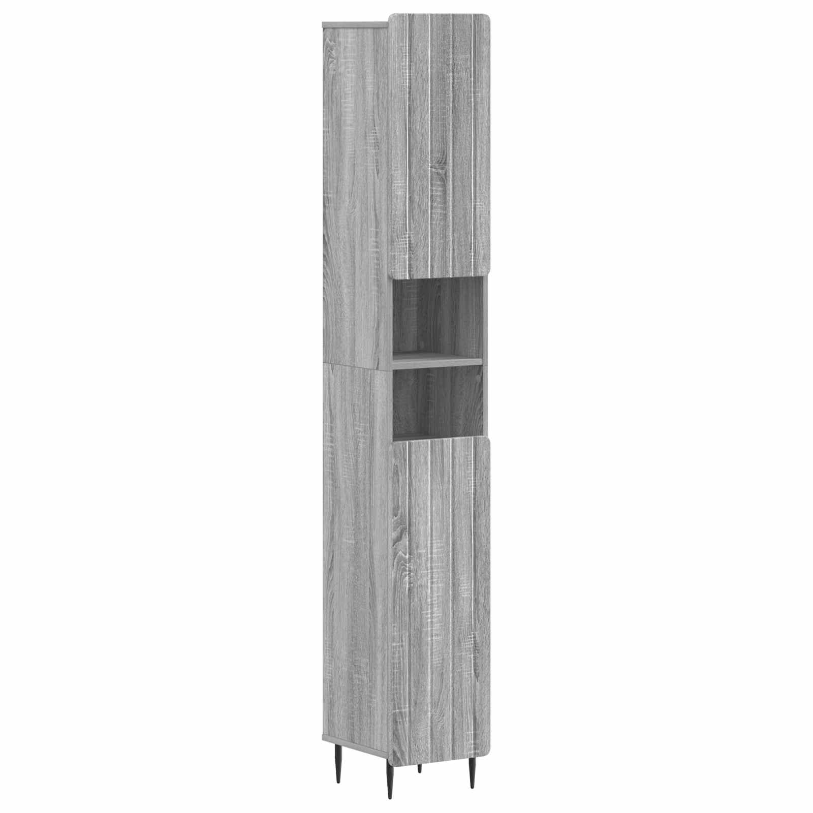 Badkamerkast met Open Plank ZWOLLE Grijs Sonoma – afbeelding 1