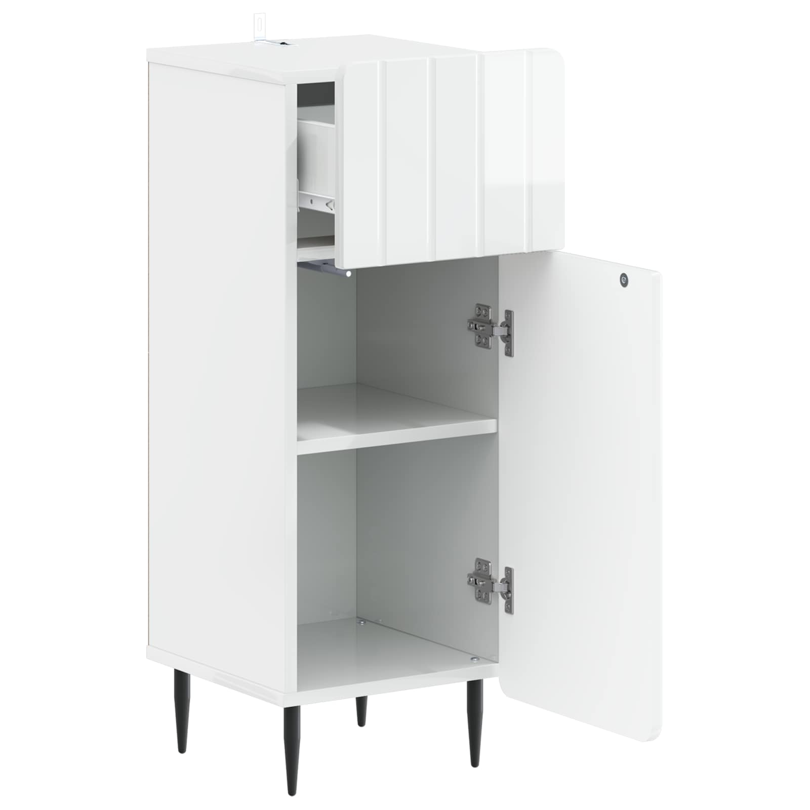 Шкаф за баня ZWOLLE Бял гланц 30 x 31 x 79,5 см — изображение 2