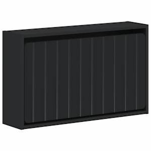 vidaXL Seinale kinnitatav jalan&otilde;ude kapp ZWOLLE 71 x 17 x 43 cm Must
