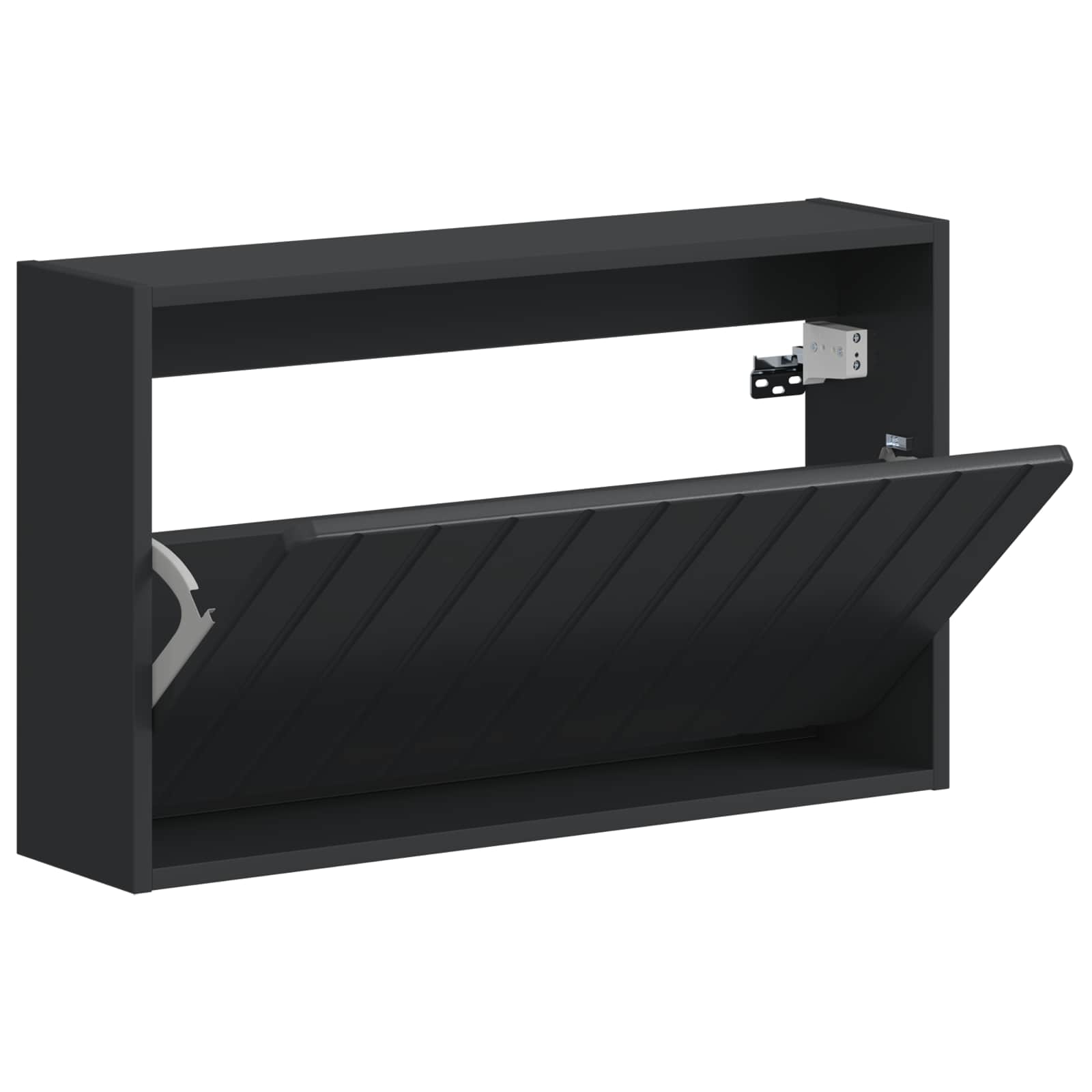 Wandgemonteerde Schoenkast ZWOLLE 71 x 17 x 43 cm Bewerkt hout image 2