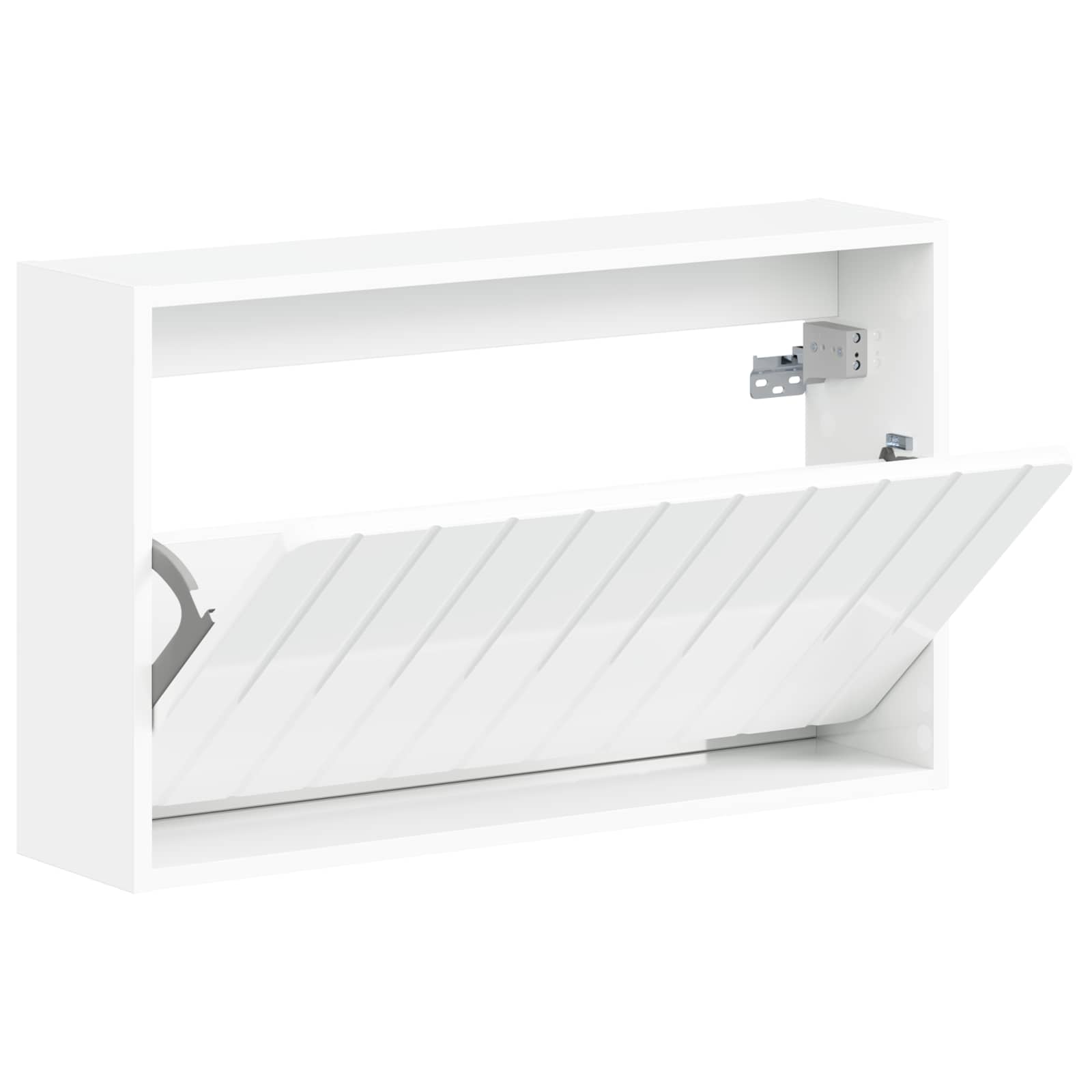 Wandgemonteerde Schoenkast ZWOLLE 71 x 17 x 43 cm Bewerkt hout image 2