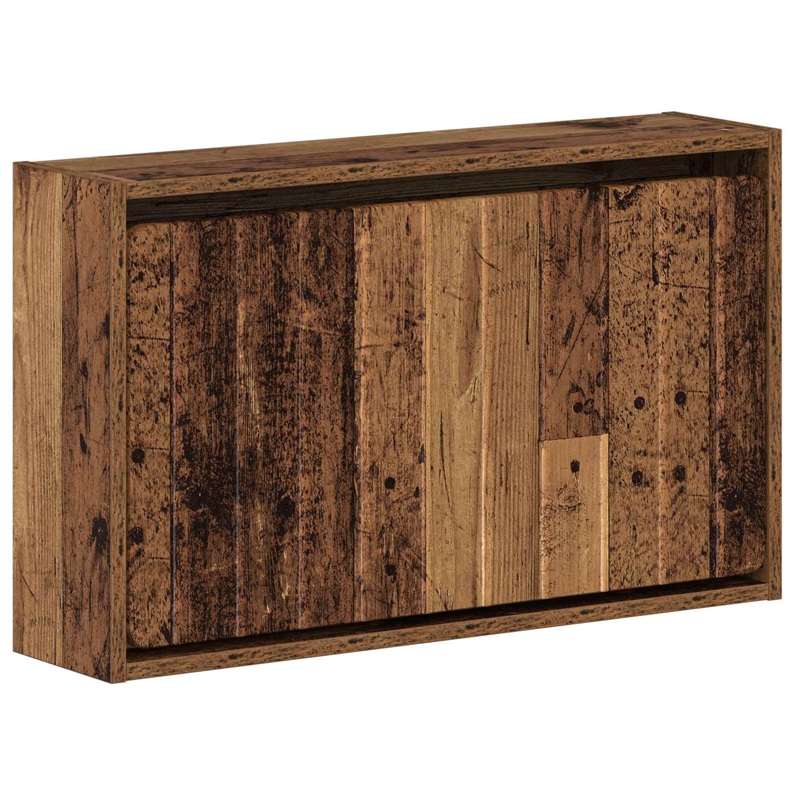 Wandgemonteerde Schoenkast ZWOLLE 71 x 17 x 43 cm Bewerkt hout image 1