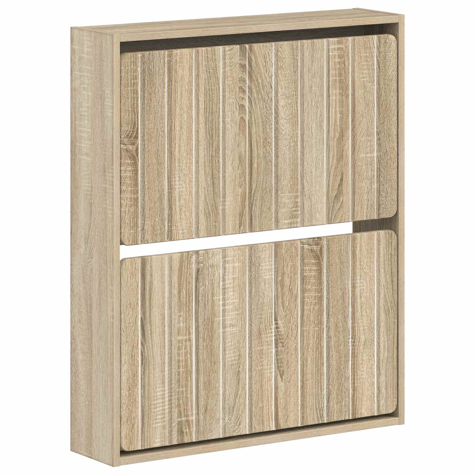 Wandgemonteerde Schoenkast ZWOLLE 71 x 17 x 86 cm Bewerkt hout image 1