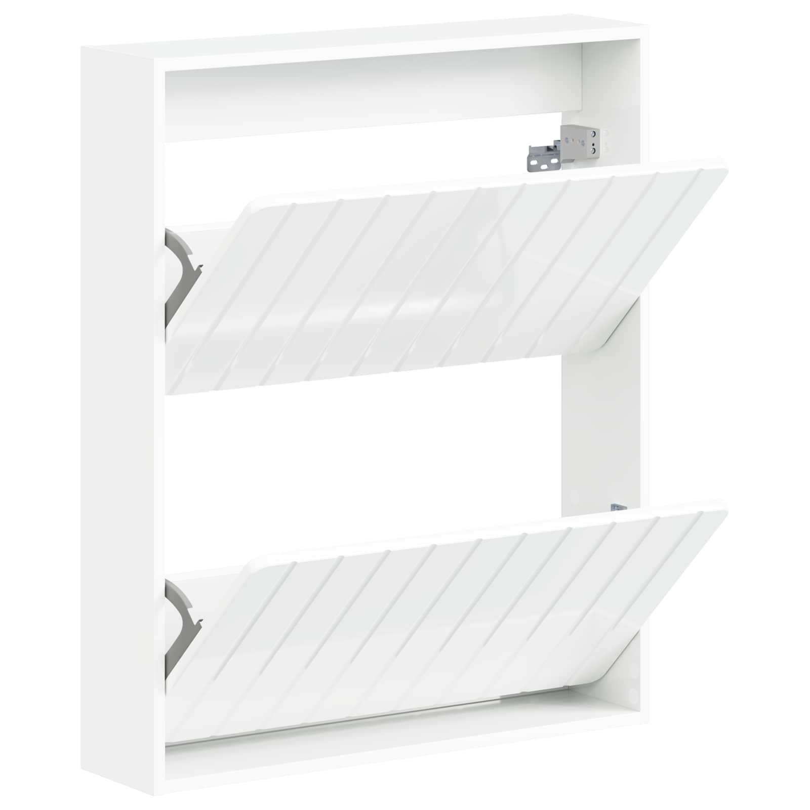 Wandgemonteerde Schoenkast ZWOLLE 71 x 17 x 86 cm Bewerkt hout image 2
