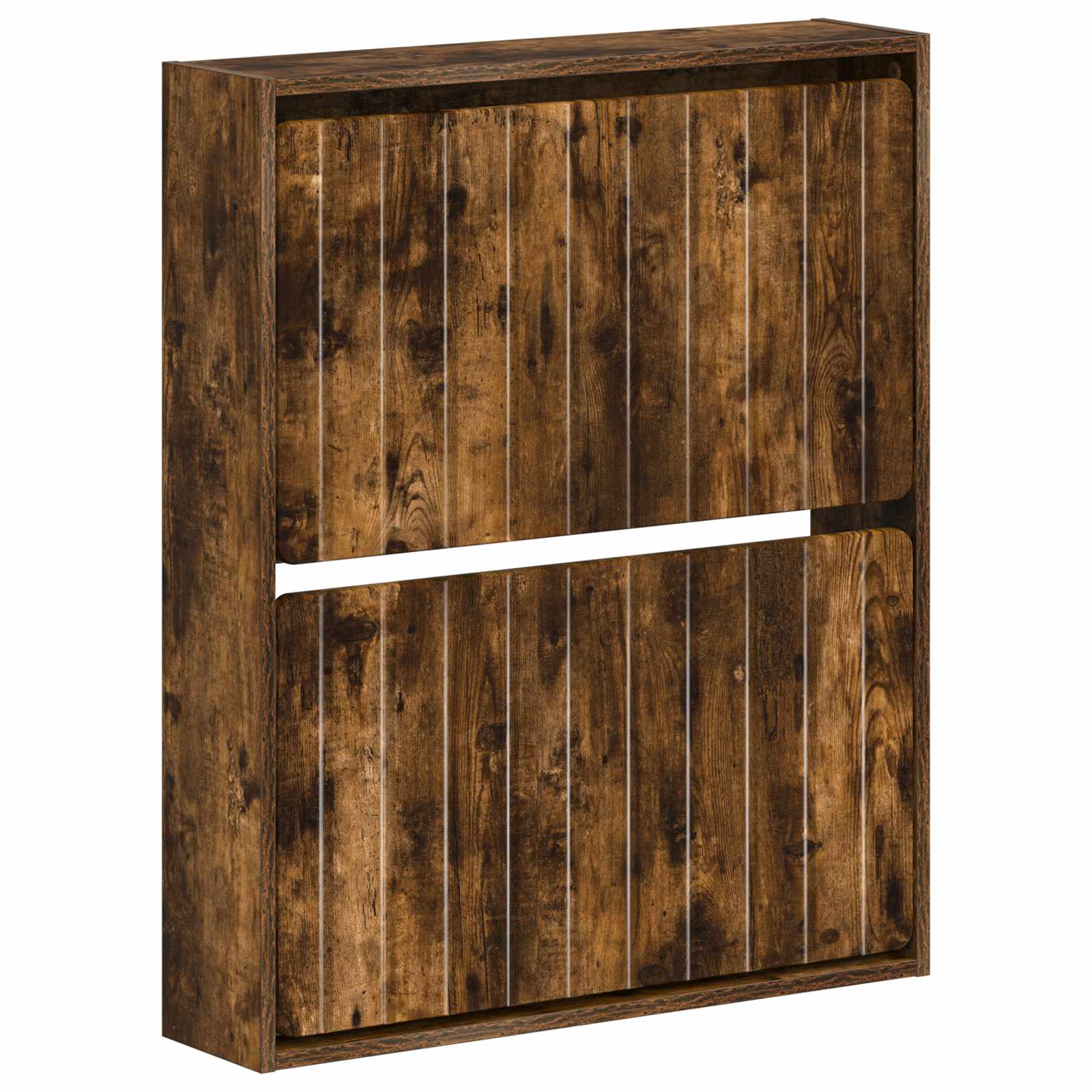 Wandgemonteerde Schoenkast ZWOLLE 71 x 17 x 86 cm Bewerkt hout image 1