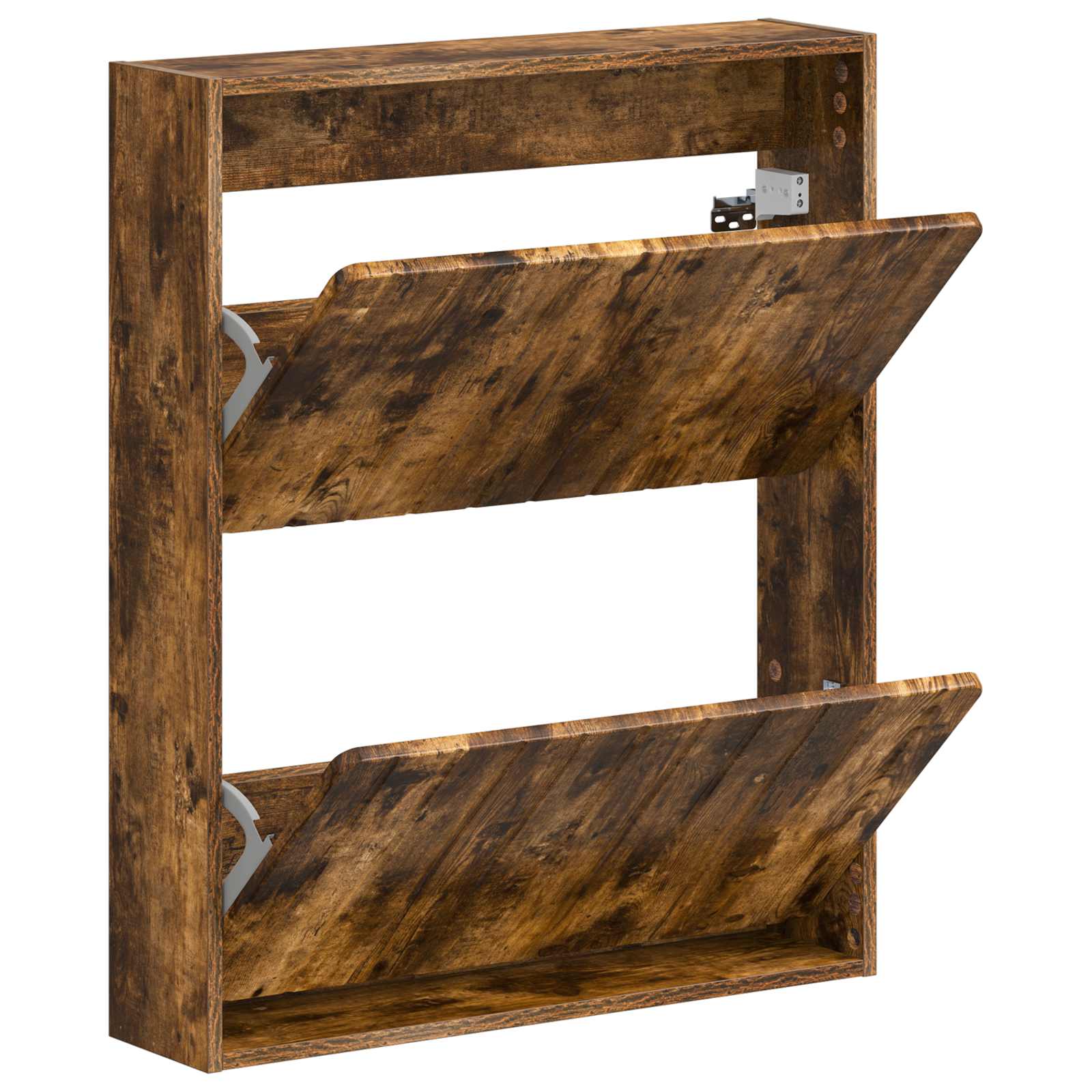 Wandgemonteerde Schoenkast ZWOLLE 71 x 17 x 86 cm Bewerkt hout image 2