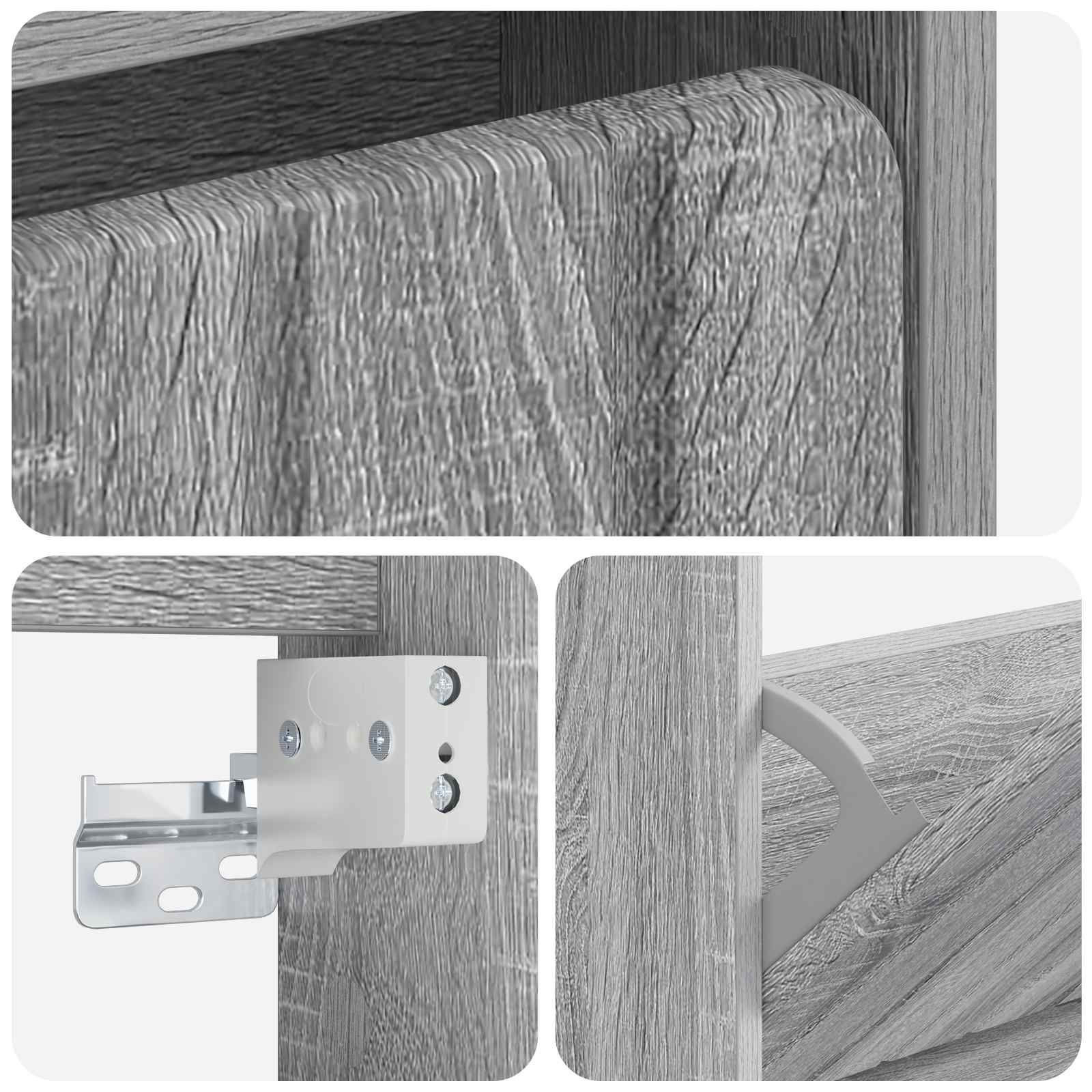 Wandgemonteerde Schoenkast ZWOLLE 71 x 17 x 86 cm Bewerkt hout image 6