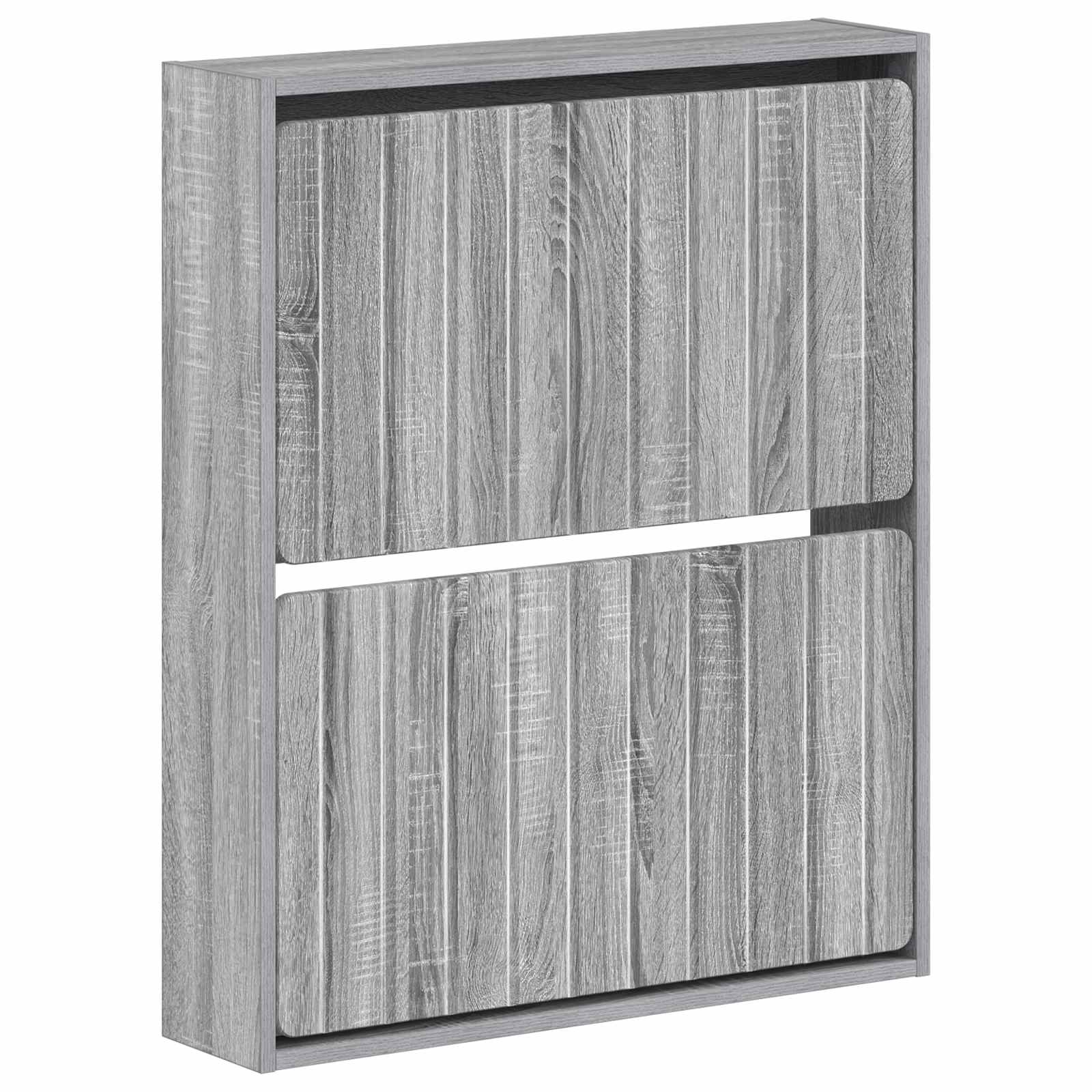Wandgemonteerde Schoenkast ZWOLLE 71 x 17 x 86 cm Bewerkt hout image 1