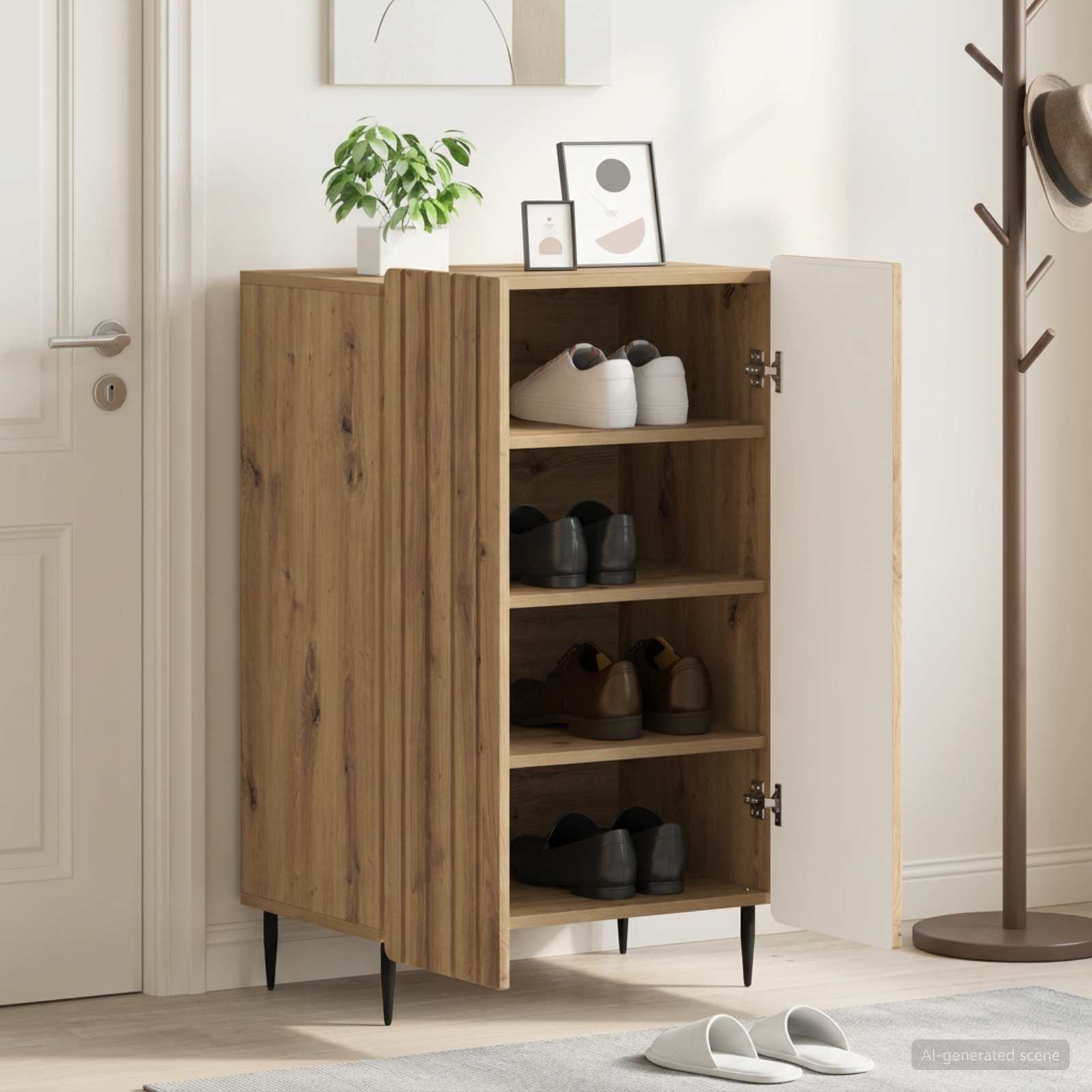 Kinga kapp ZWOLLE 59,5 x 39,5 x 91,5 cm Tehispuit Artisan tamm