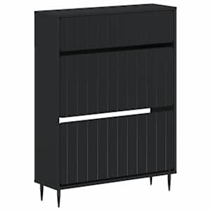 vidaXL Kinga kapp ZWOLLE 78 x 24 x 103 cm Tehispuit Must