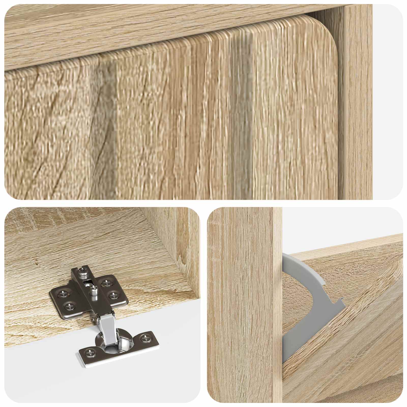 Schoenenkast ZWOLLE 78 x 24 x 103 cm Bewerkt hout Sonoma Eiken image 6