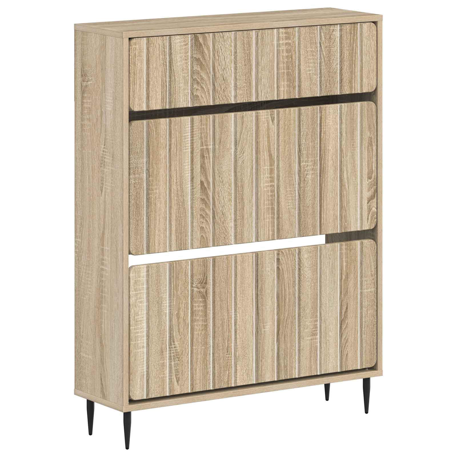 Schoenenkast ZWOLLE 78 x 24 x 103 cm Bewerkt hout Sonoma Eiken image 1