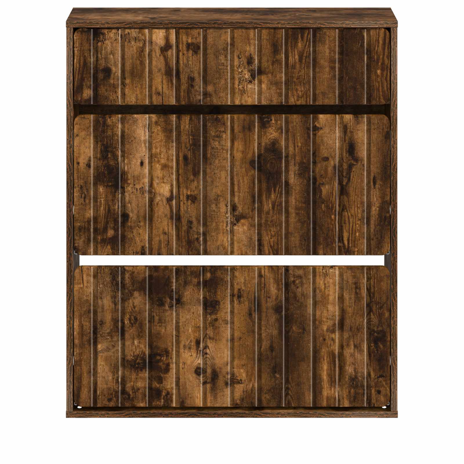 Schoenenkast ZWOLLE 78 x 24 x 103 cm Bewerkt hout Gerookt eiken image 3