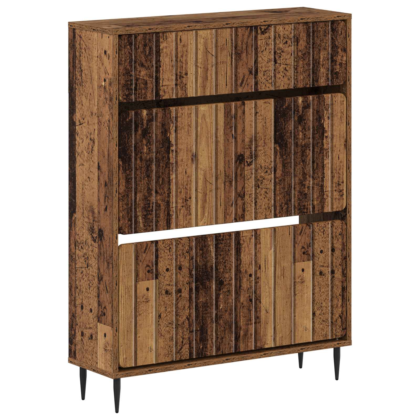 Schoenenkast ZWOLLE 78 x 24 x 103 cm Bewerkt hout Oud hout image 1