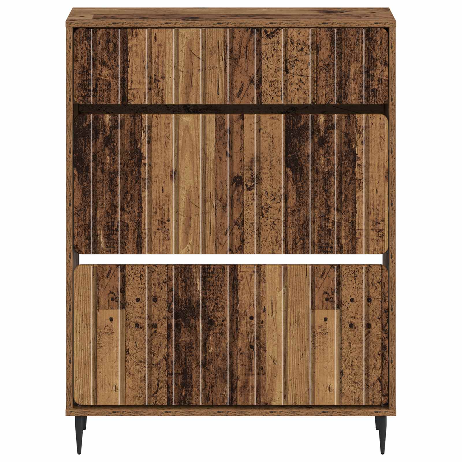 Schoenenkast ZWOLLE 78 x 24 x 103 cm Bewerkt hout Oud hout image 3