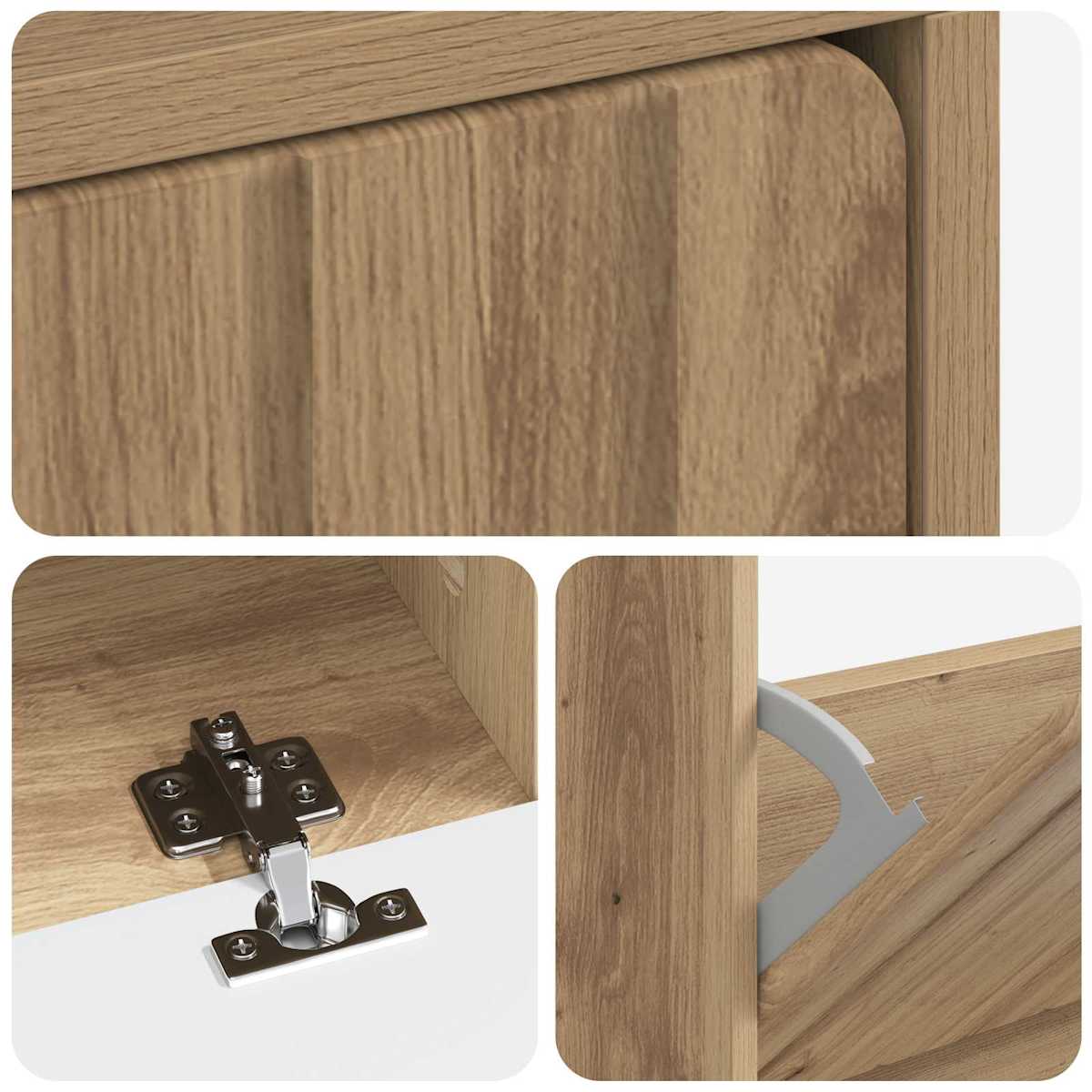 Sko skab ZWOLLE 78 x 24 x 103 cm Konstrueret træ - Billede 7