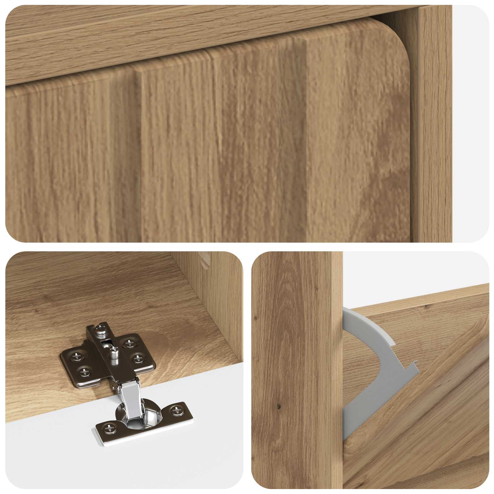 Schoenenkast ZWOLLE 78 x 24 x 103 cm Bewerkt hout image 6