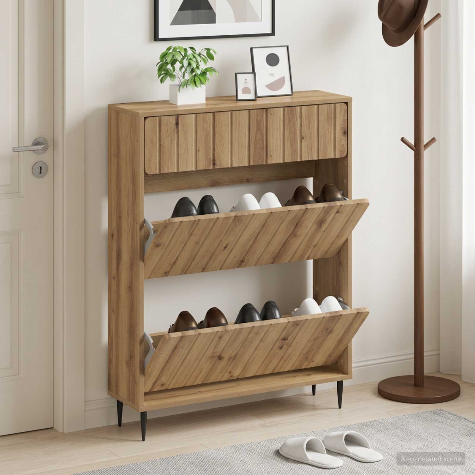Kinga kapp ZWOLLE 78 x 24 x 103 cm Tehispuit Artisan tamm