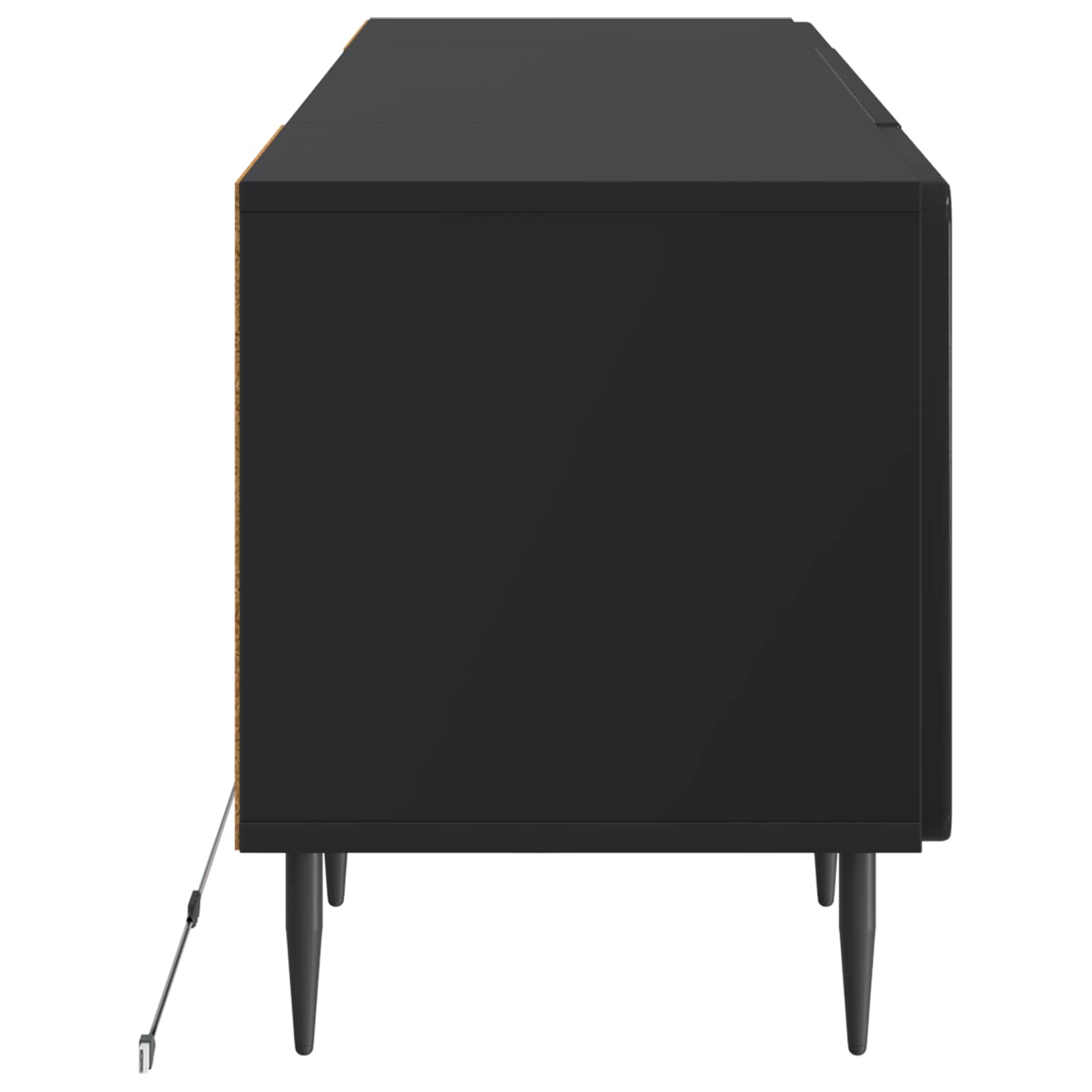 LED TV-kaappi Musta Tekninen puu - Image 5