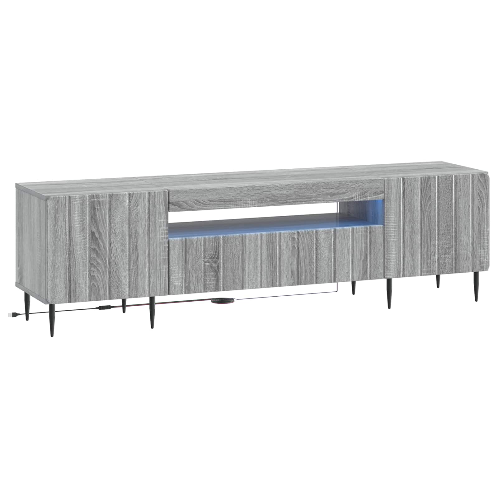 LED TV-kaappi Harmaa Sonoma Tekninen puu