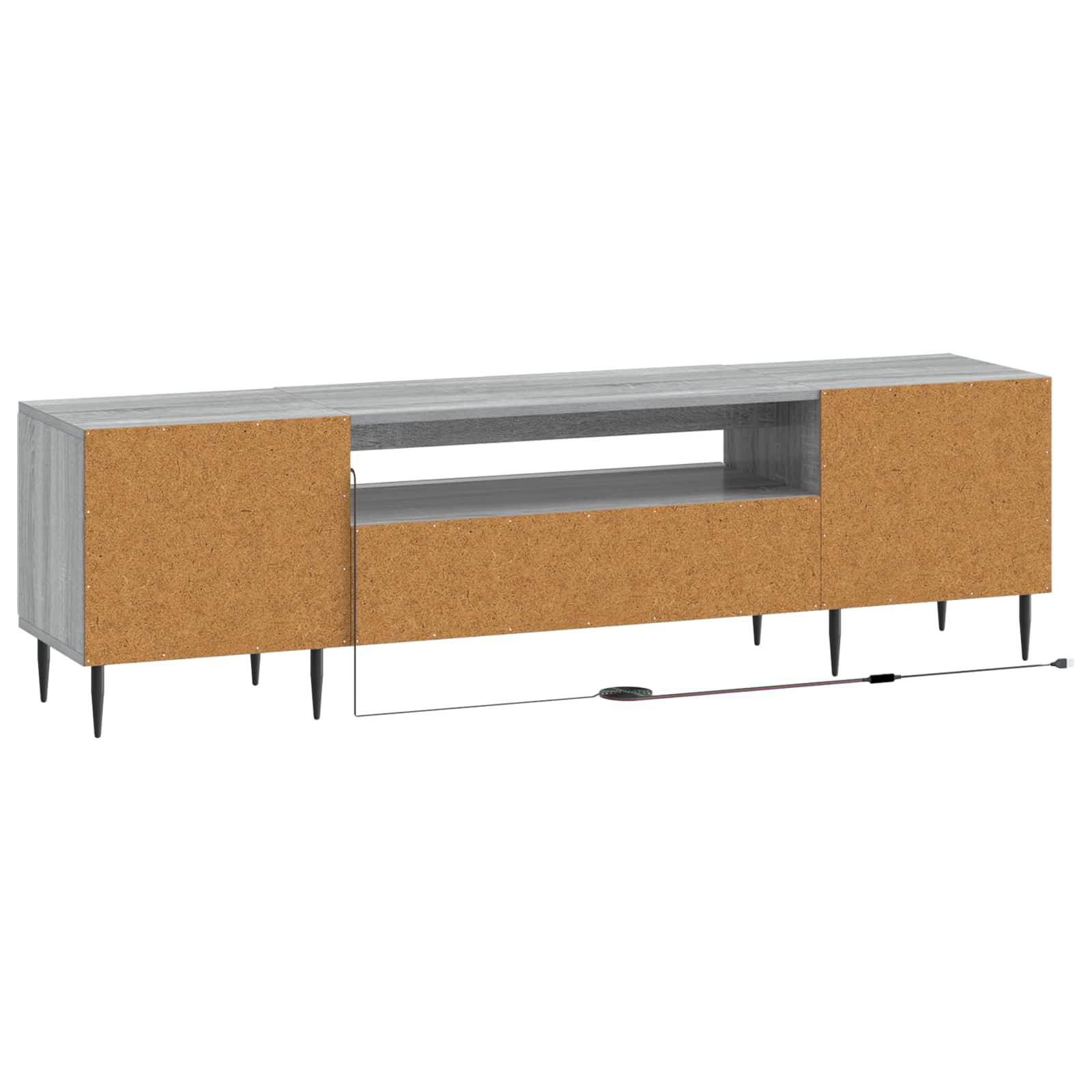 LED TV-kaappi Harmaa Sonoma Tekninen puu - Image 6