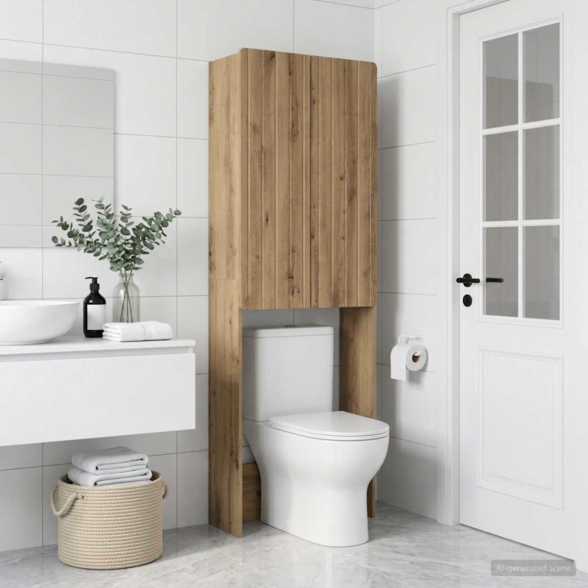 Toilet Skab ZWOLLE 66 x 25,5 x 190 cm - Billede 3