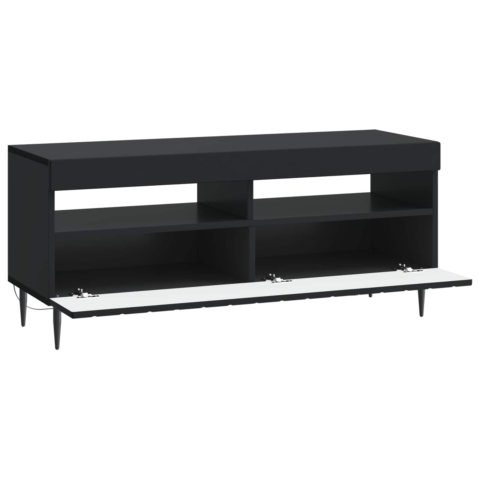 LED TV-kaappi Musta Tekninen puu - Image 3