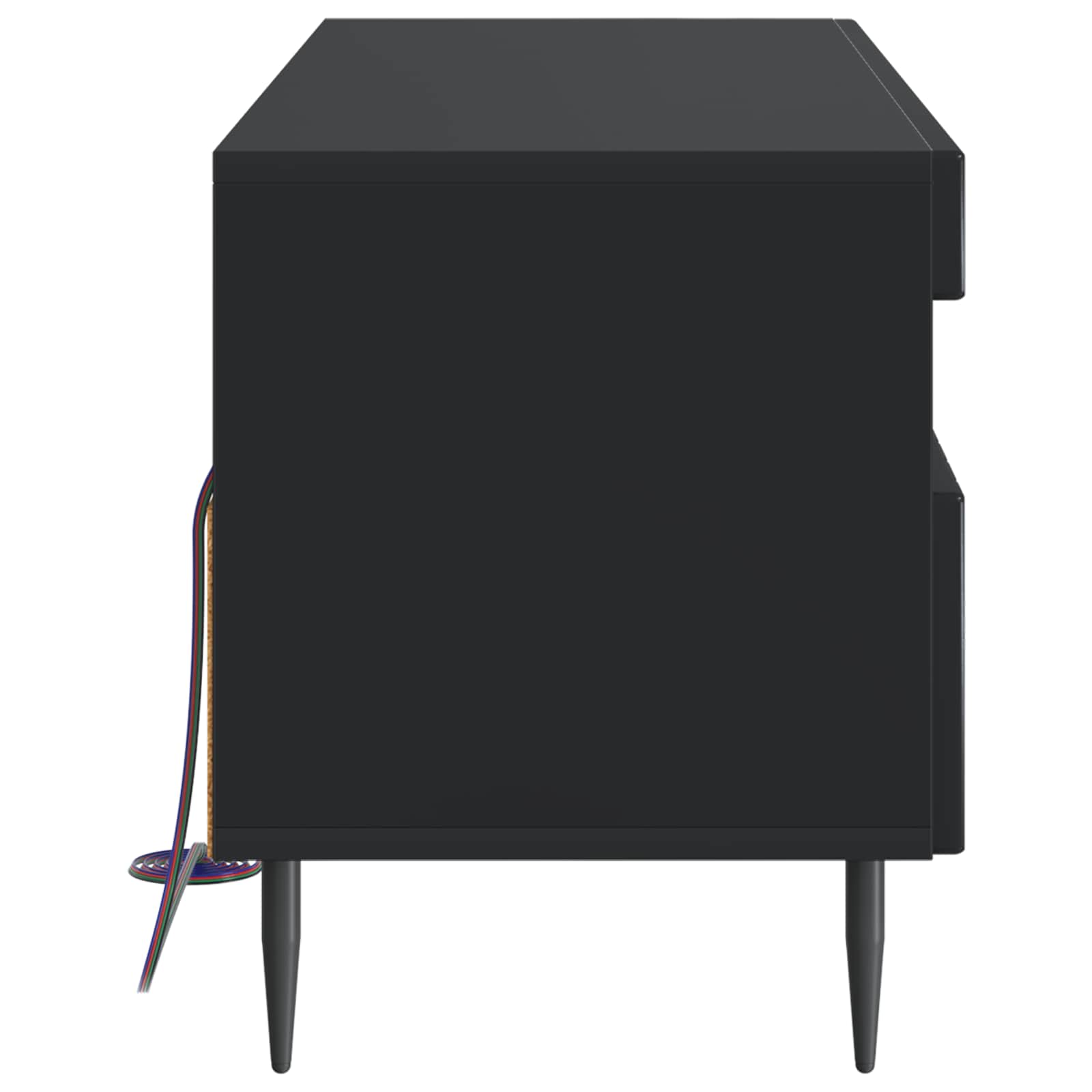 LED TV-kaappi Musta Tekninen puu - Image 5