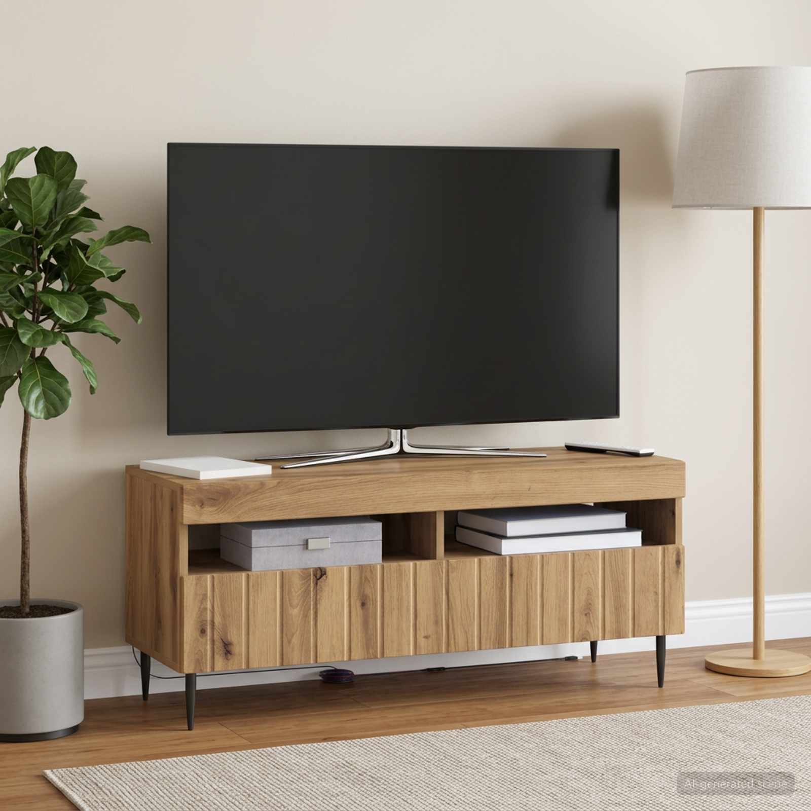 LED TV-kaappi Artisaanitammi Tekninen puu