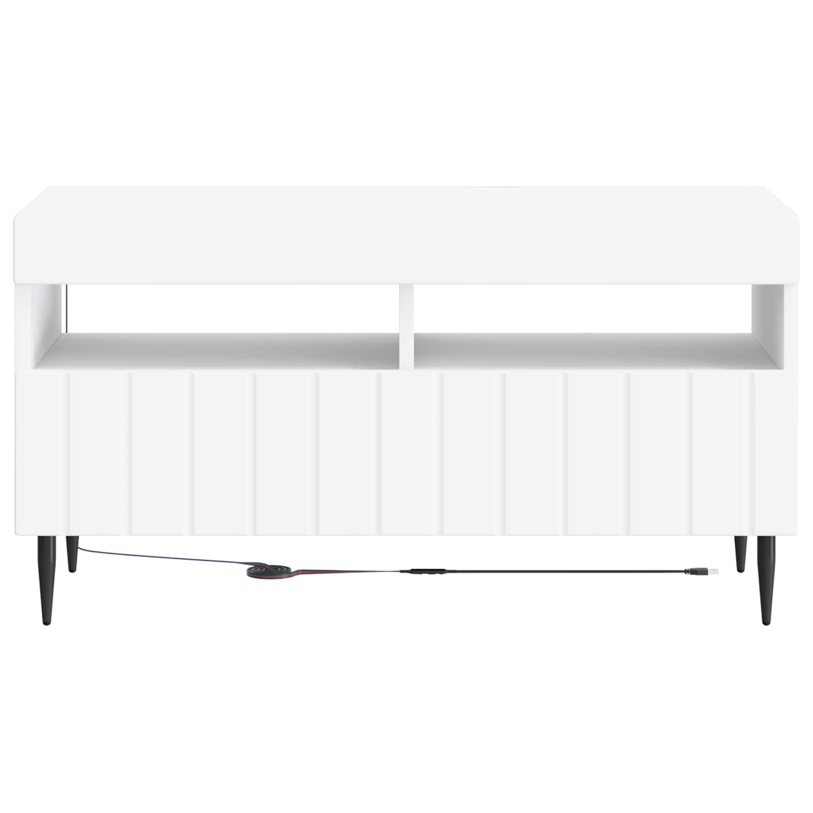 LED TV-kaappi valkoinen Tekninen puu - Image 4