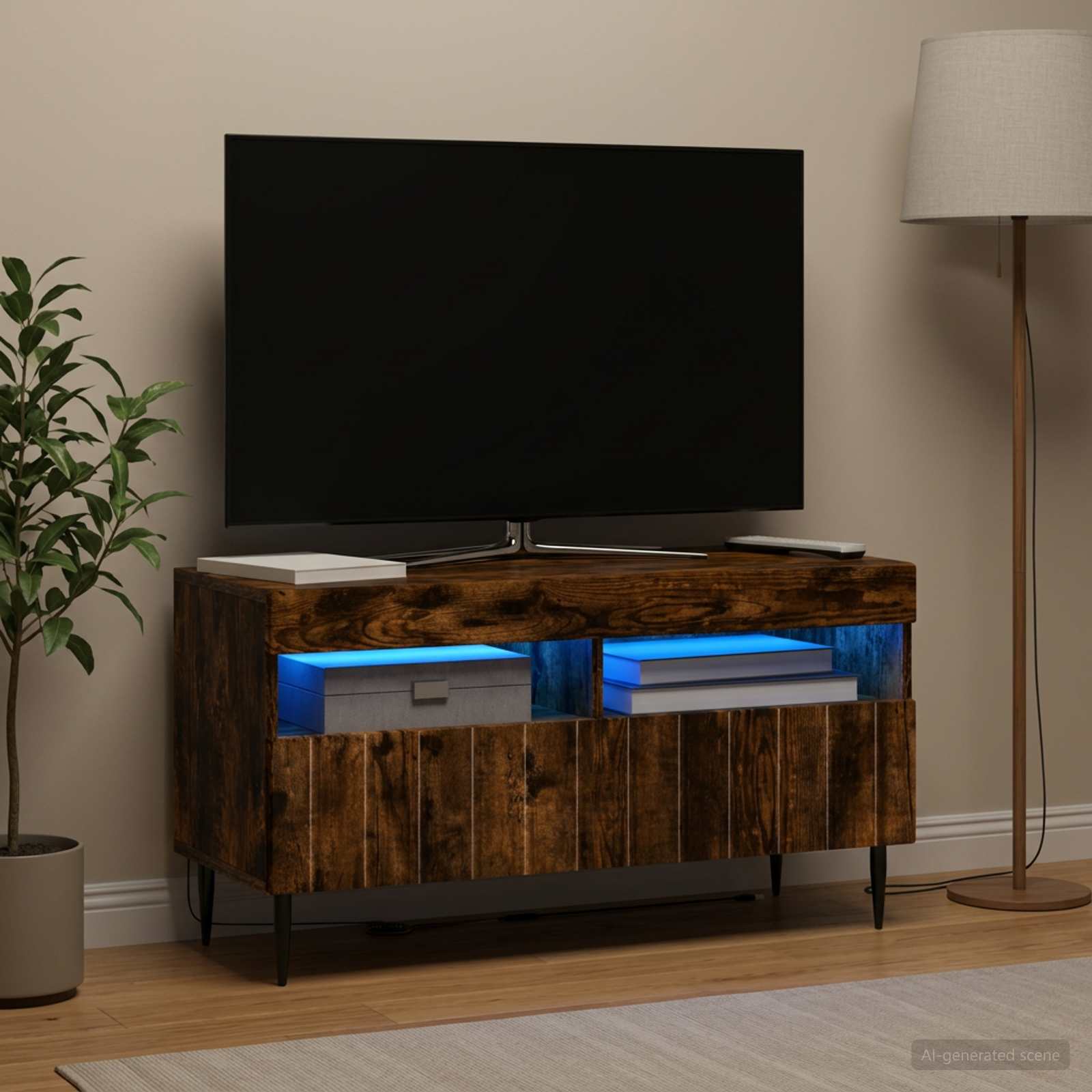 LED TV-kaappi Savutammi Tekninen puu