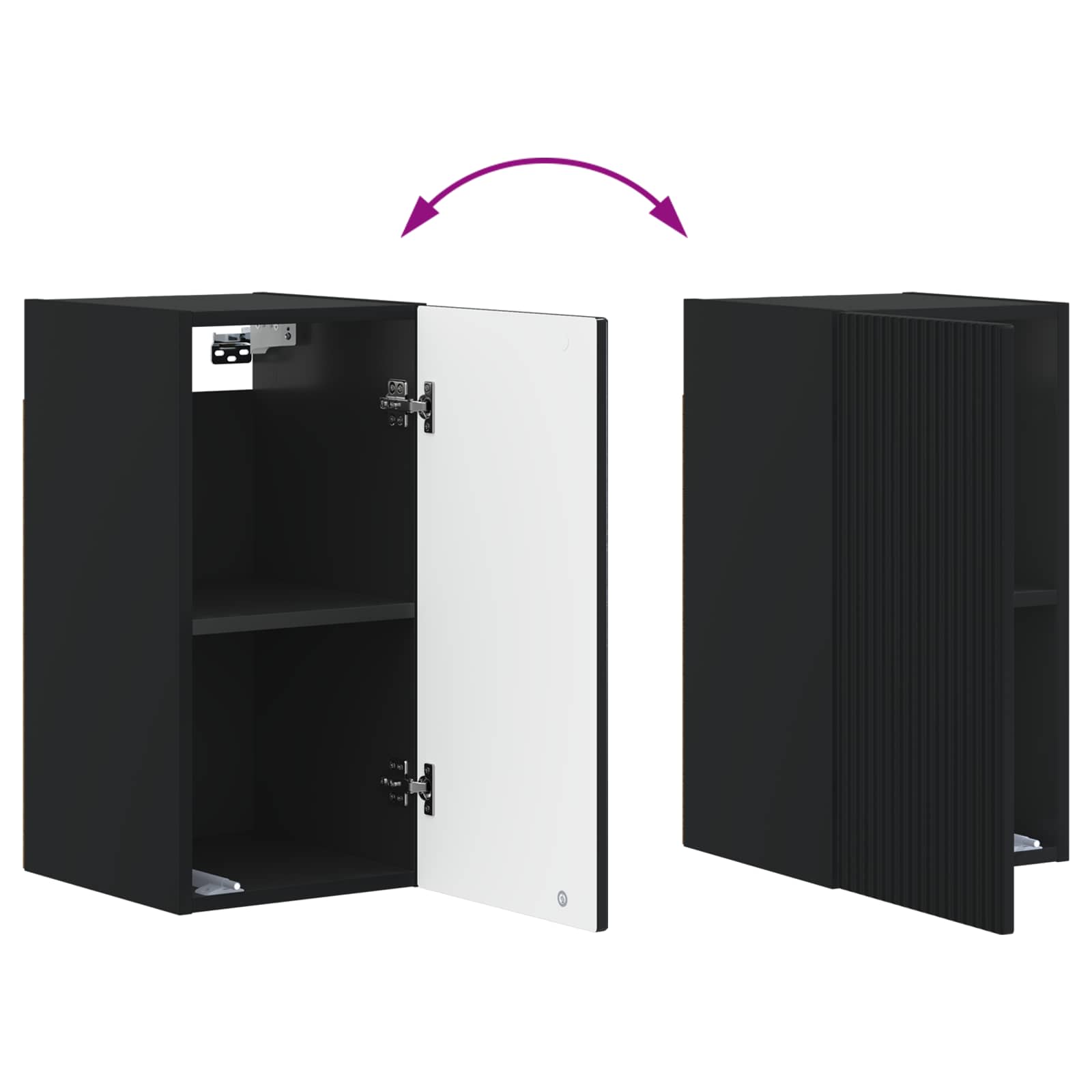 Armario de pared para baño ARNHEM Negro 30 x 31 x 59 cm 8