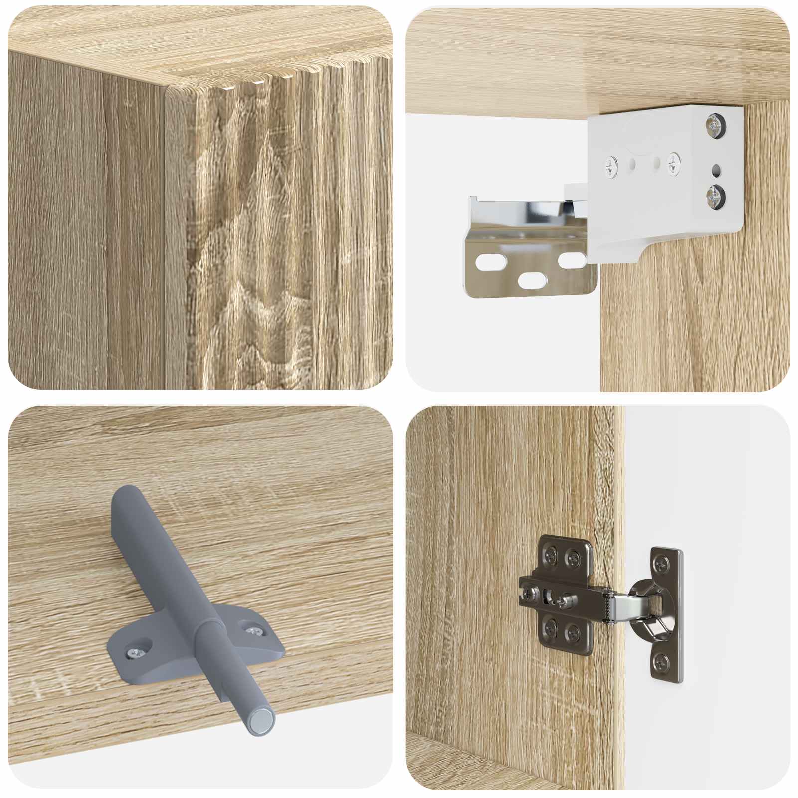 Armario de pared para baño ARNHEM Roble Sonoma 30 x 31 x 59 cm 7