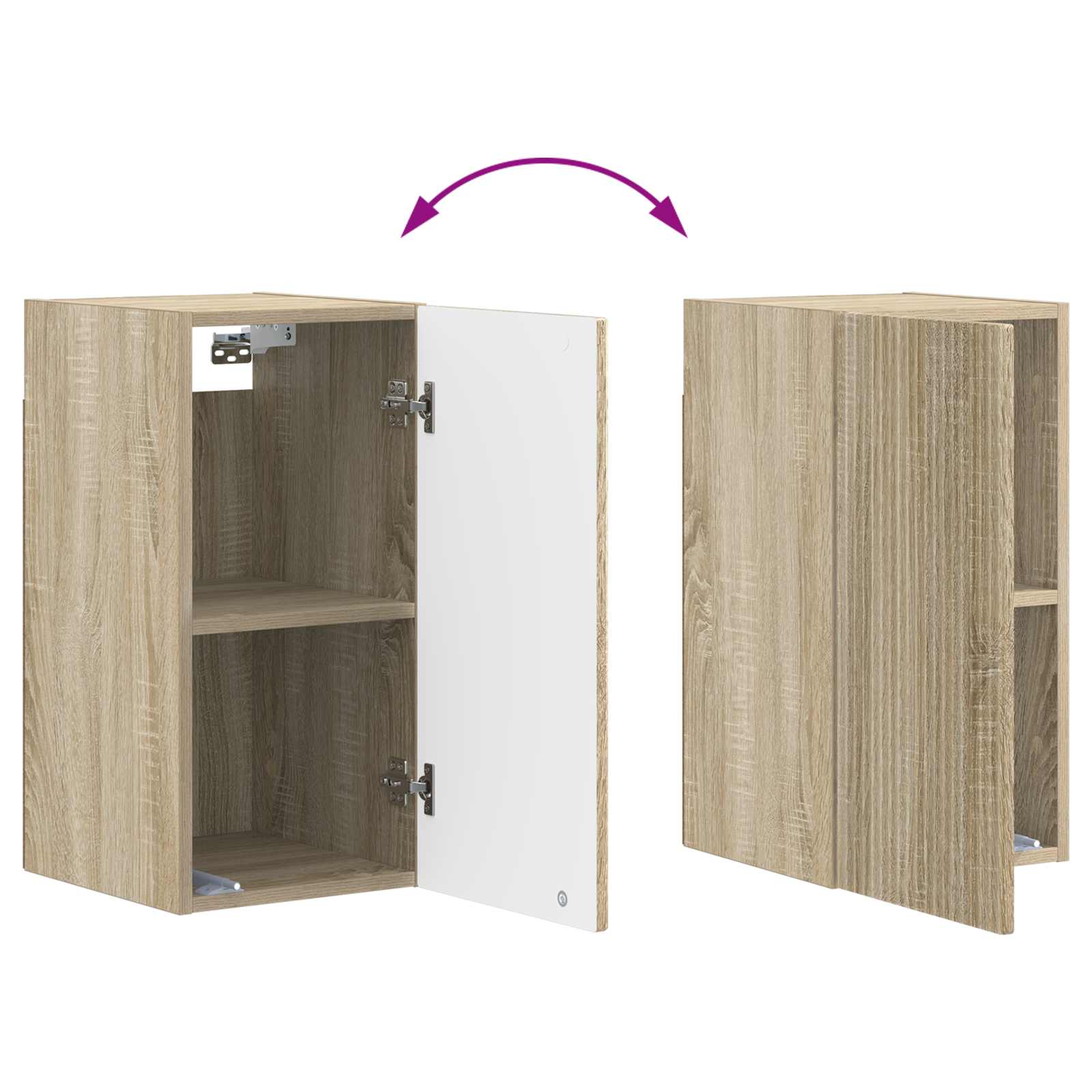Armario de pared para baño ARNHEM Roble Sonoma 30 x 31 x 59 cm 8