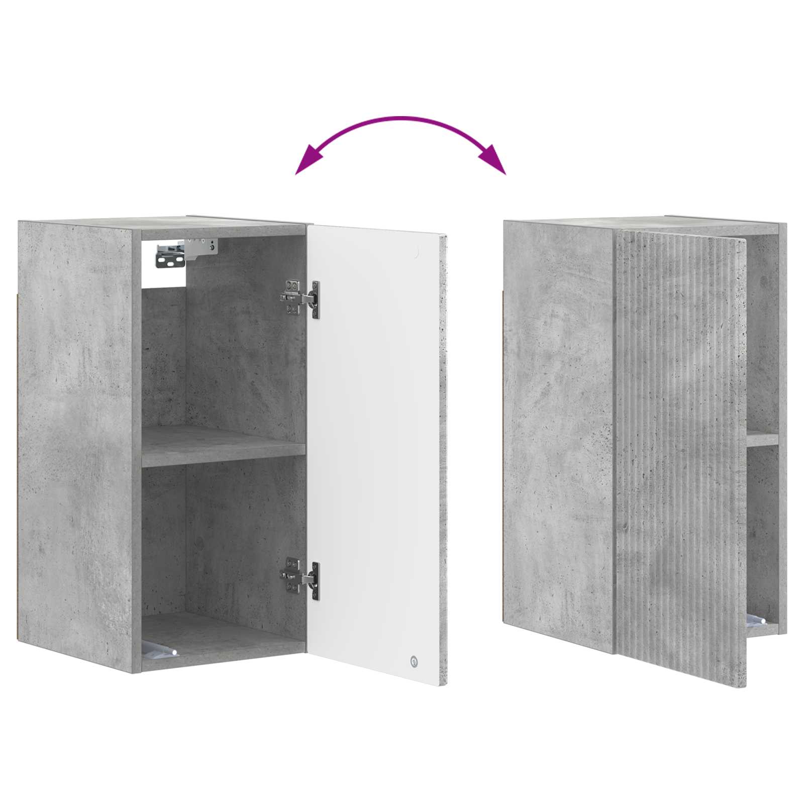 Armario de pared para baño ARNHEM Gris Hormigón 30 x 31 x 59 cm 8