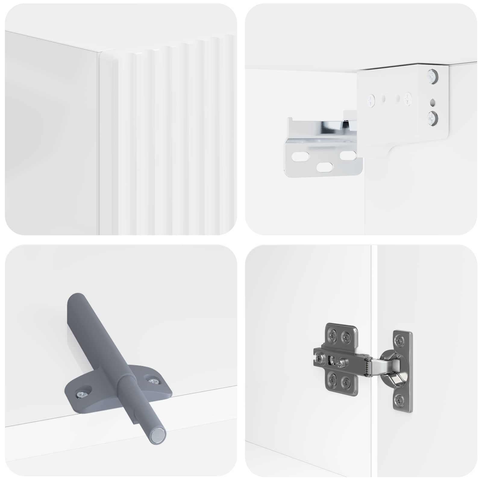 vidaXL Badkamer wandkast ARNHEM Hoogglans Wit 30 x 31 x 59 cm