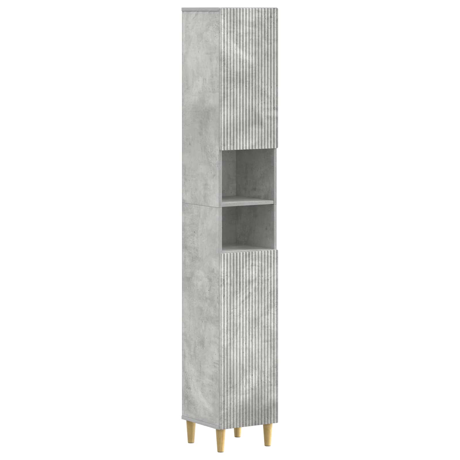 Badkamerkast met Open Plank ARNHEM Betongrijs 30 x 31 x 190 cm – afbeelding 1