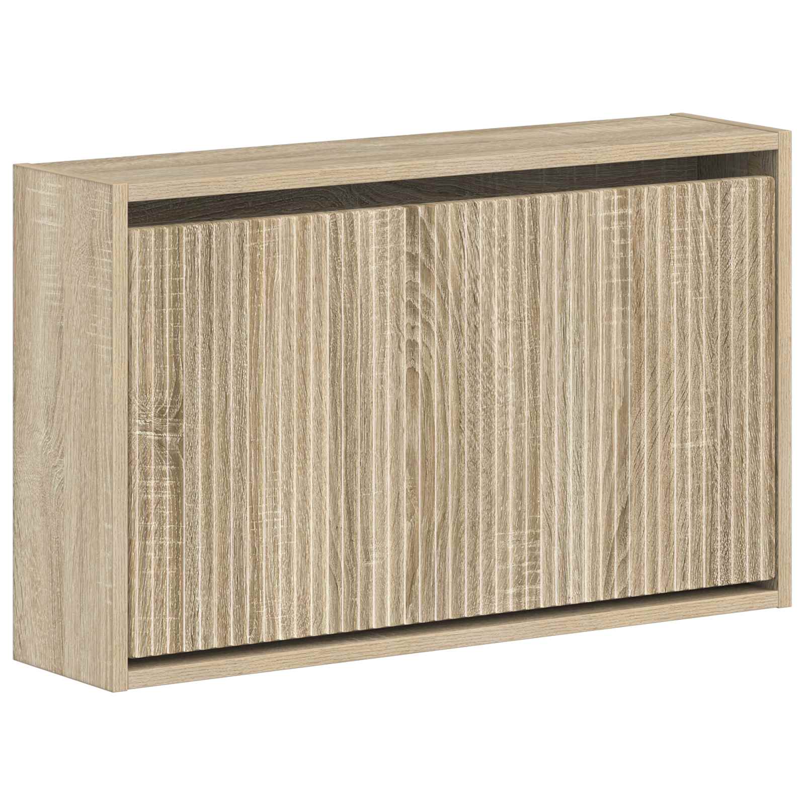 Wandgemonteerde Schoenkast ARNHEM 71 x 17 x 43 cm Bewerkt hout image 1