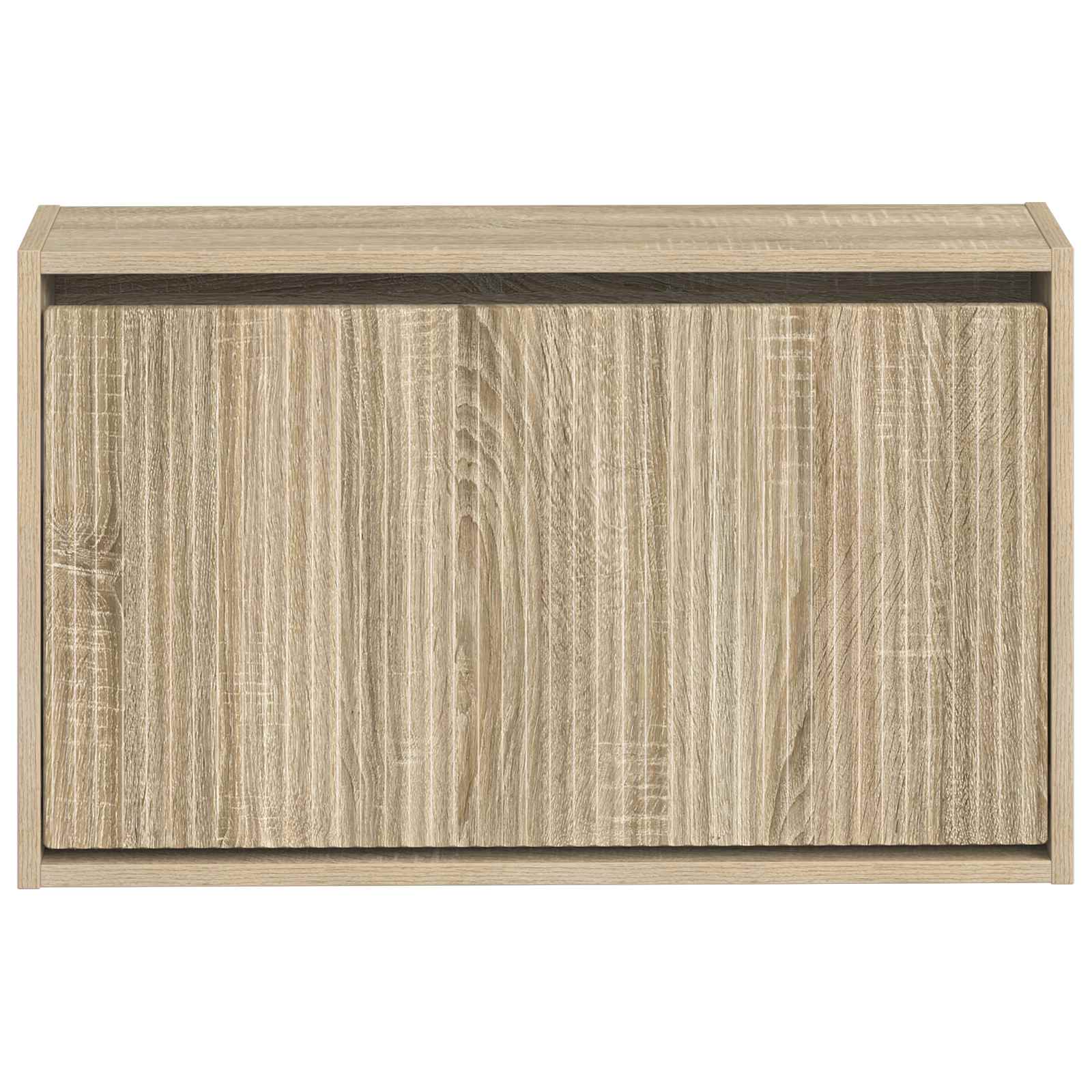 Wandgemonteerde Schoenkast ARNHEM 71 x 17 x 43 cm Bewerkt hout image 3
