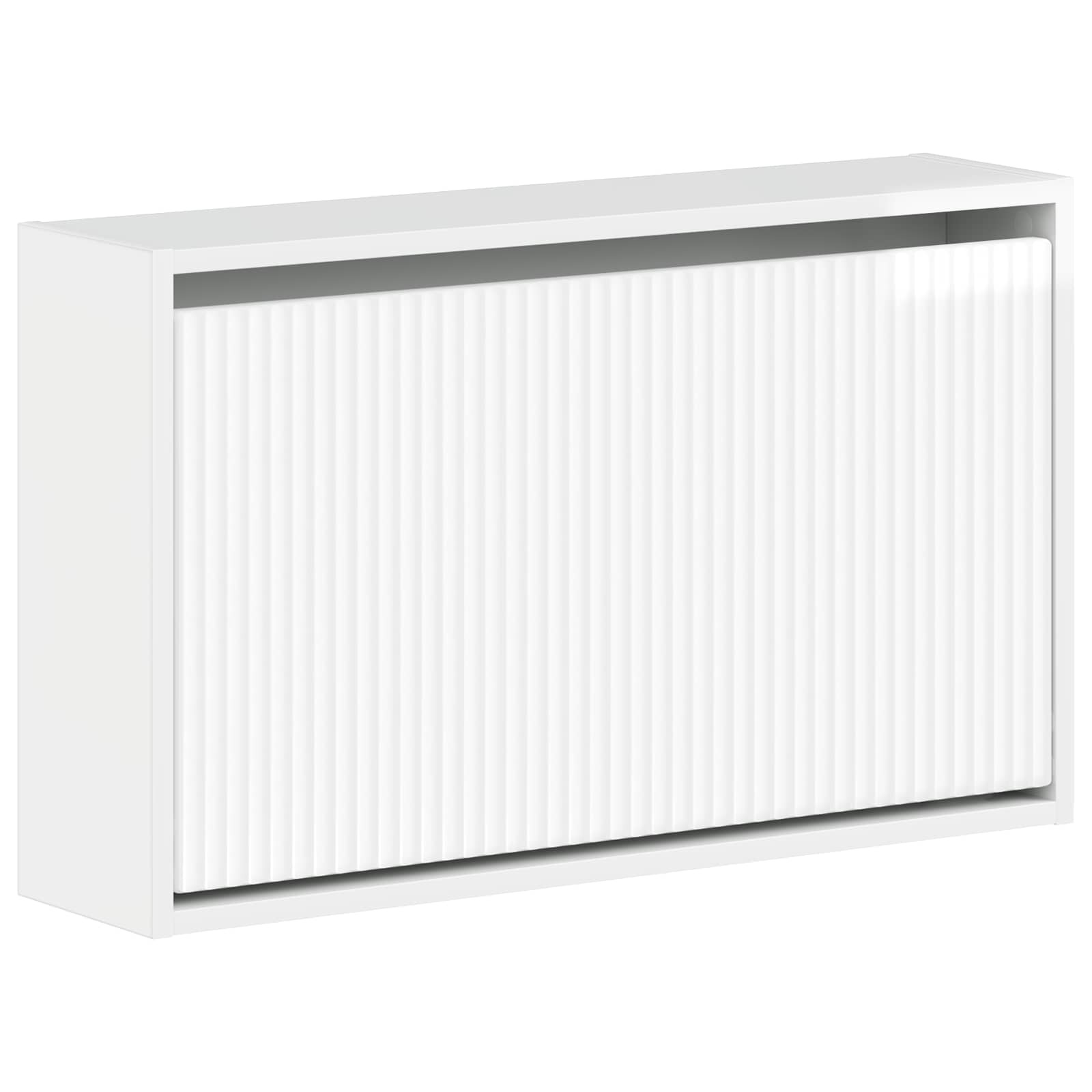 Wandgemonteerde Schoenkast ARNHEM 71 x 17 x 43 cm Bewerkt hout image 1