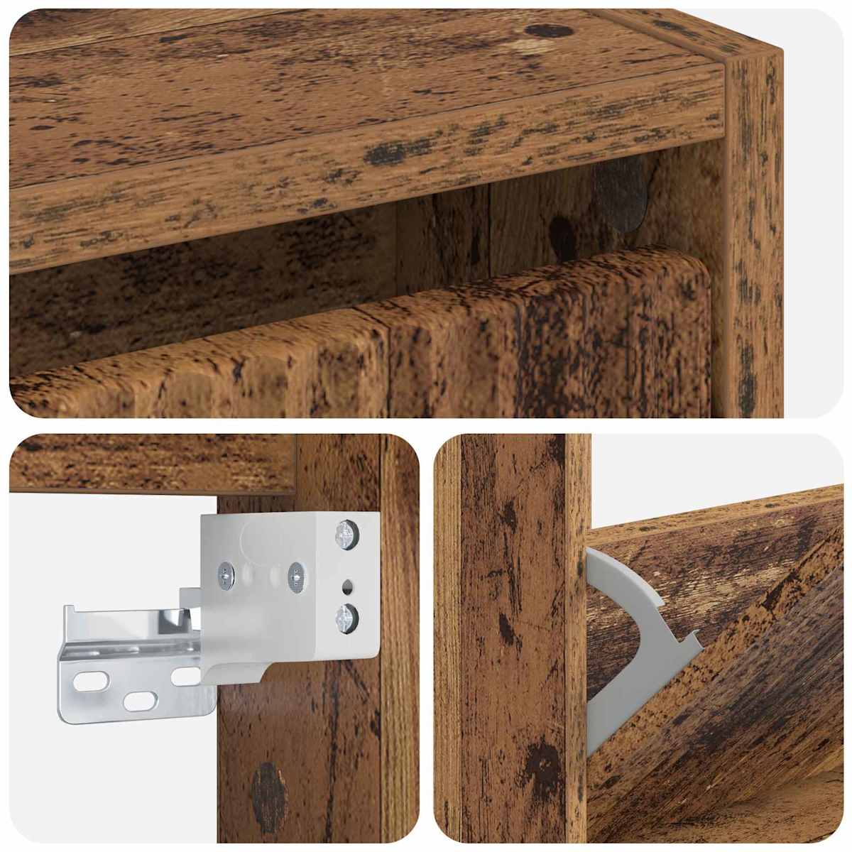 Vægmonteret Skoskab ARNHEM 71 x 17 x 43 cm Konstrueret træ - Billede 7
