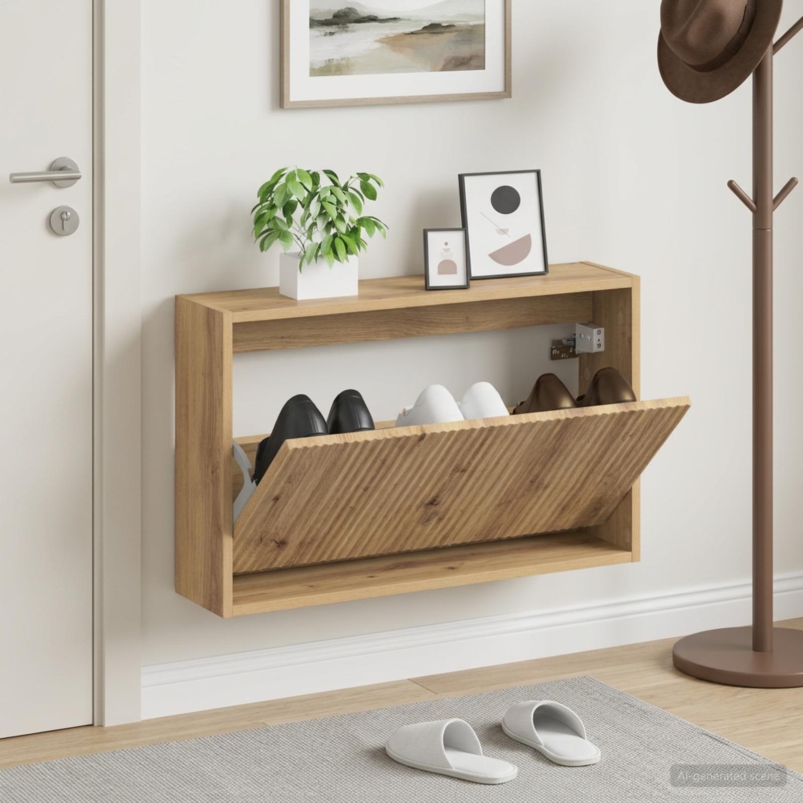 vidaXL Wandmontierter Schuhschrank ARNHEM 71 x 17 x 43 cm