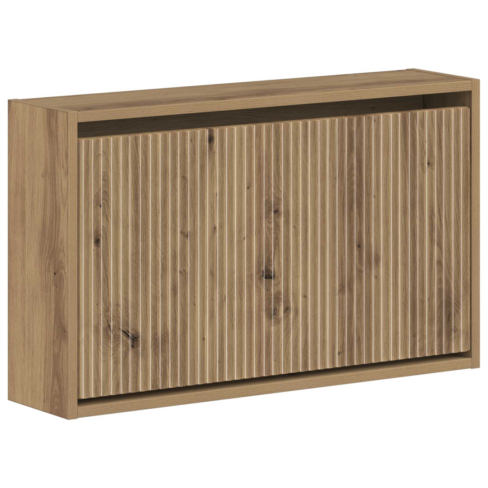 Wandgemonteerde Schoenkast ARNHEM 71 x 17 x 43 cm Bewerkt hout image 1