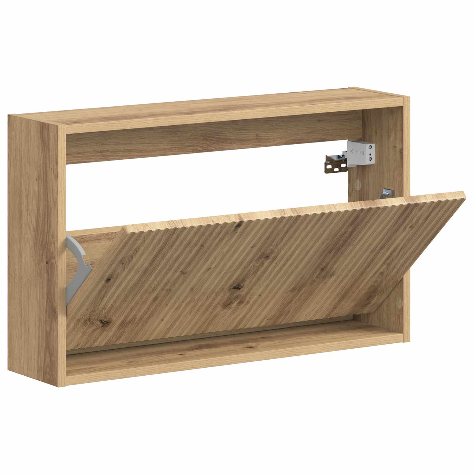 Wandgemonteerde Schoenkast ARNHEM 71 x 17 x 43 cm Bewerkt hout image 2